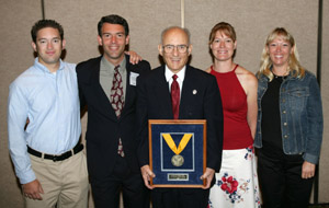 Jerome Sattler with family at award ceremony